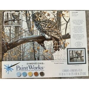 Dimensions Wise Owl PaintWorks Paint by Number Kit 73-91428 14''x 11'' 2018
